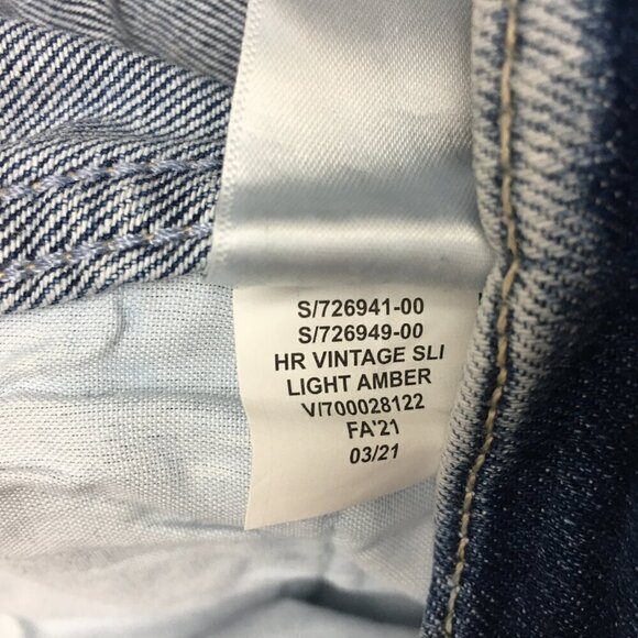 Gap Denim Women's Jeans High Rise Vintage Slim Straight Leg Light Wash size 0 - Picture 7 of 9